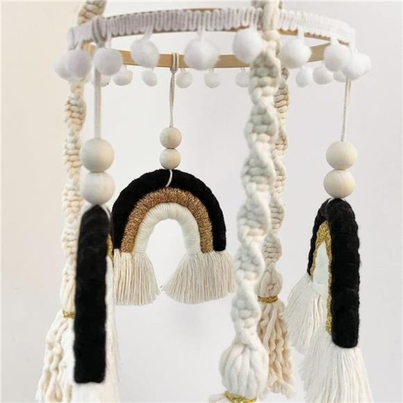 Crib Mobile, Mobile for Crib, Baby Mobile for Bassinet, Black and White Mobile - Picture 6 of 6